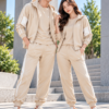 Coordinated Beige Athleisure Duo Tracksuits & Joggers