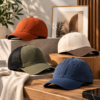 Editorial Hat Display in Warm Sunlight Baseball & Dad Caps