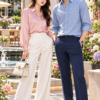 Elegant Garden Fashion Portrait Casual Shirts