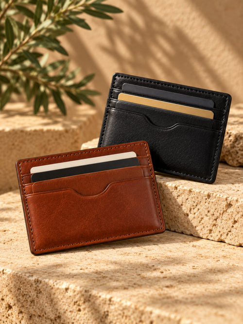 Luxury Leather Card Holders on Stone (1) Leather Accessories