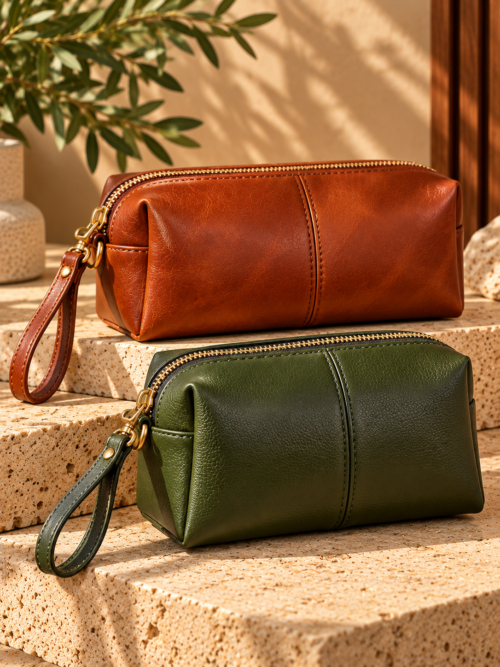 Luxury Leather Pouches in Warm Sunlight Leather Accessories