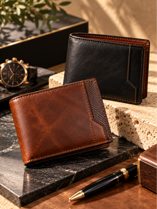 Luxury Leather Wallets Still Life Leather Accessories