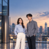 Rooftop Twilight Business Casual Duo Casual Shirts
